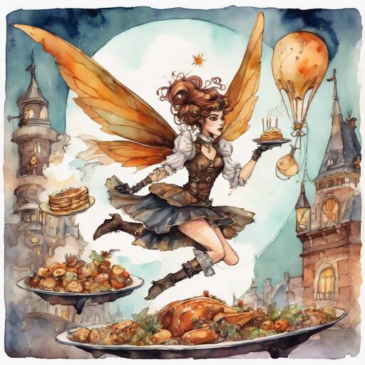 Culinary Fairy of Steampunk Skies