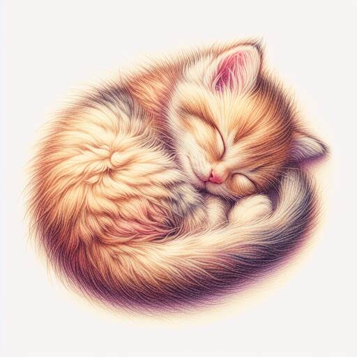 Peaceful Slumber of a Soft Ginger Kitten