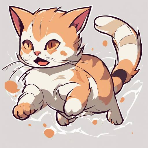 Playful Calico Kitten in Whimsical Motion