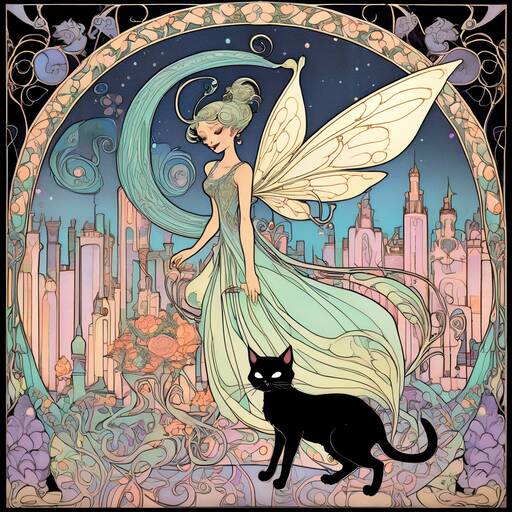 Moonlit Fairy and Midnight Companion in Urban Fantasy