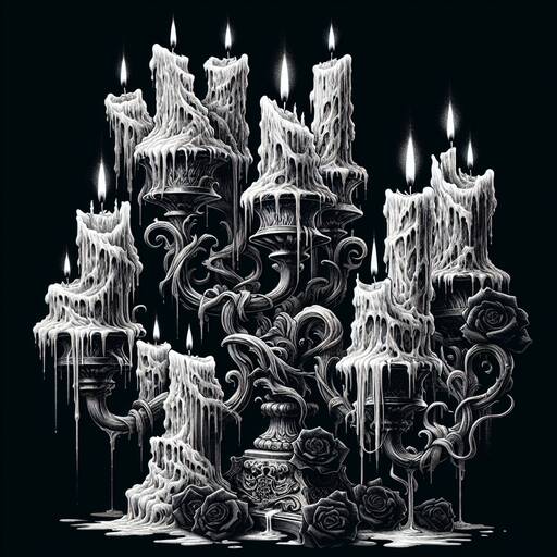Haunting Candlelight: A Gothic Nocturnal Arrangement